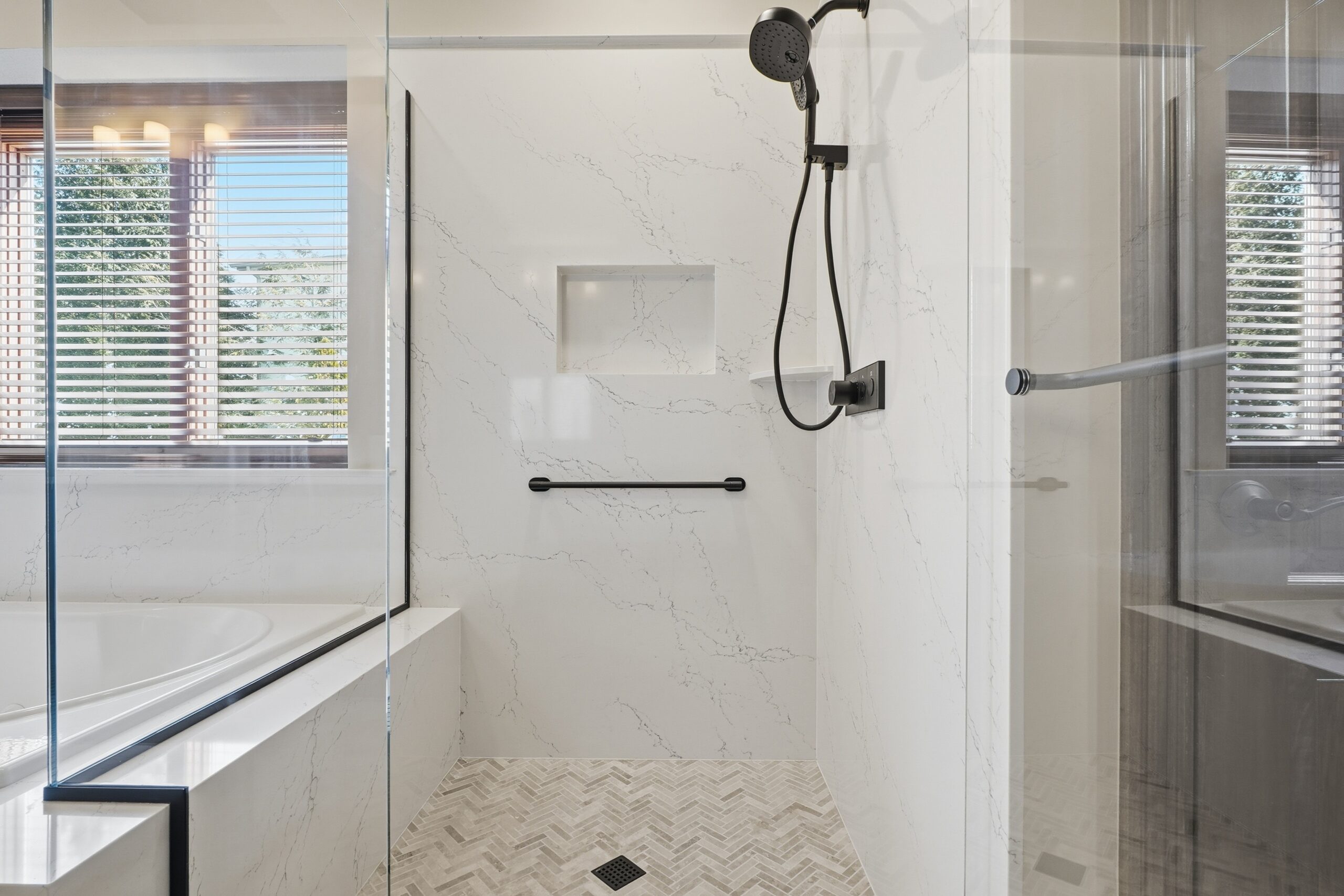 image of a walk-in shower